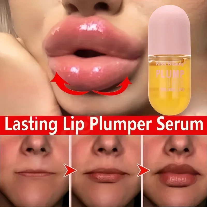O óleo plumper labial acalma instantaneamente os lábios aumentando a elasticidade labial hidrata e brilho de longa duração saturação maquiagem cuidados com os lábios