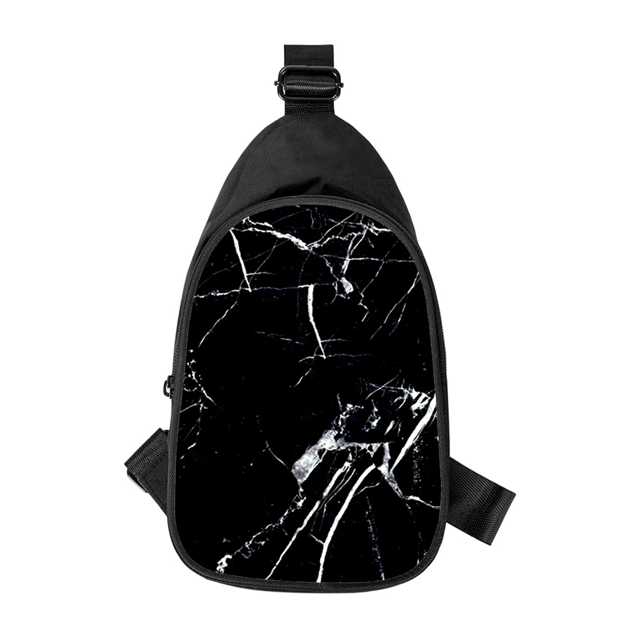 Marmor Stein Adern 3D-Druck neue Männer Kreuz Brusttasche diagonal Frauen Umhängetasche Ehemann Schule Taille Pack männliche Brust Pack