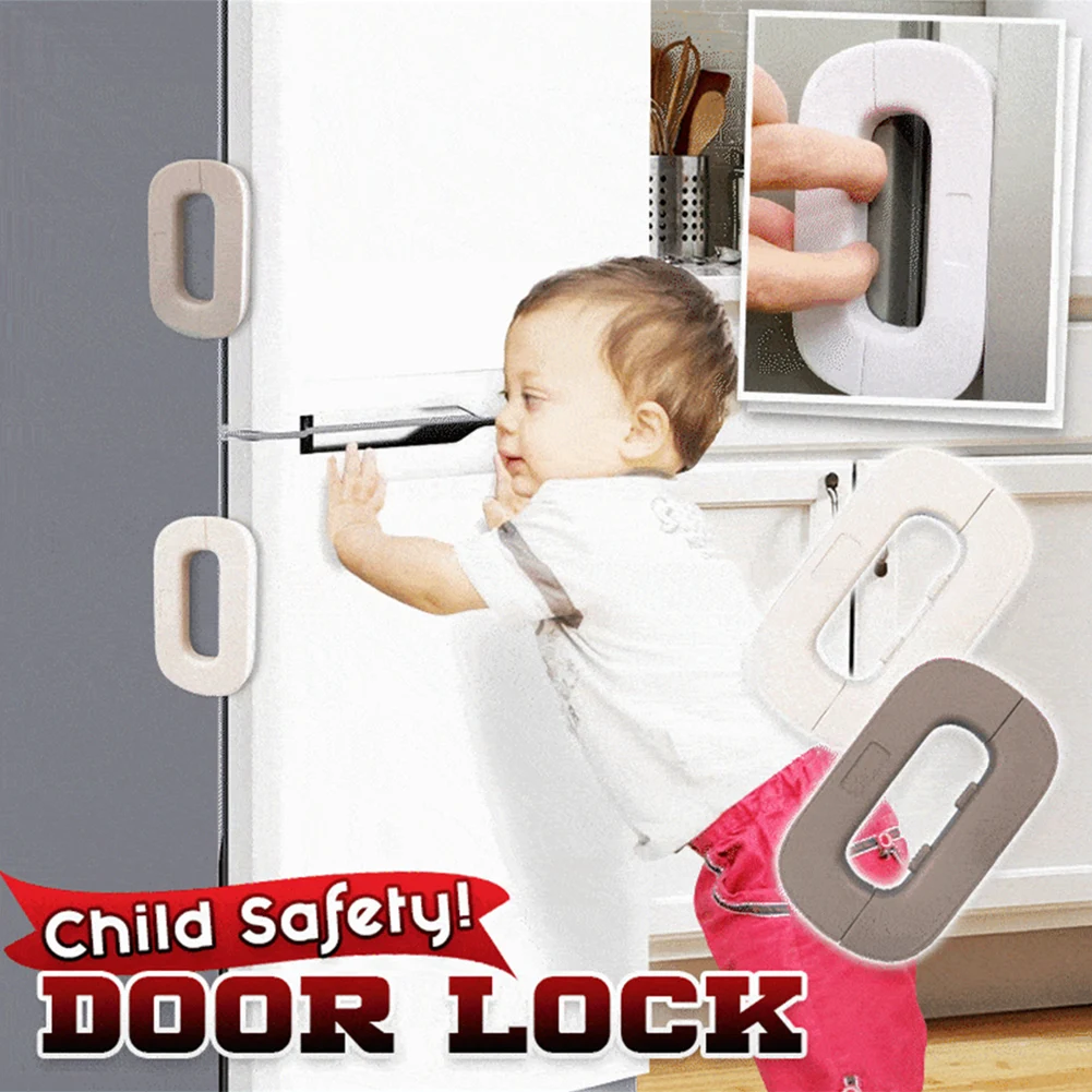Zelfklevende Koelkast Lock Latchs Systeem Voor Thuis Koelkast Slot Koelkast Vriezer Deursloten Kids Baby Safety Kind Cabinet Lock