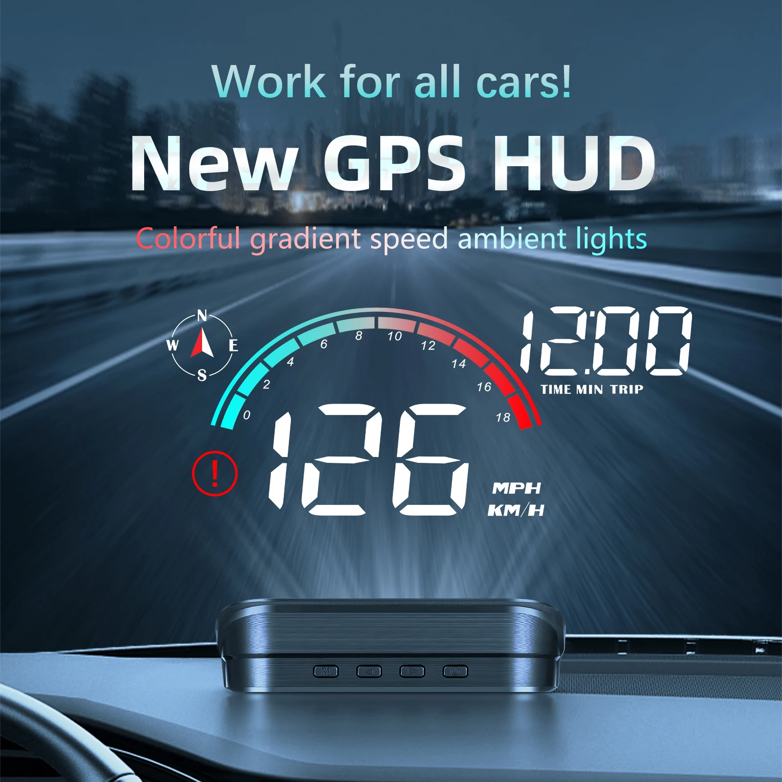 AD M22 GPS HUD Head Up Display Universal Digital Tacho LCD Projektion Auf Glas Auto Geschwindigkeit Meter Windschutzscheibe Projektor Uhr