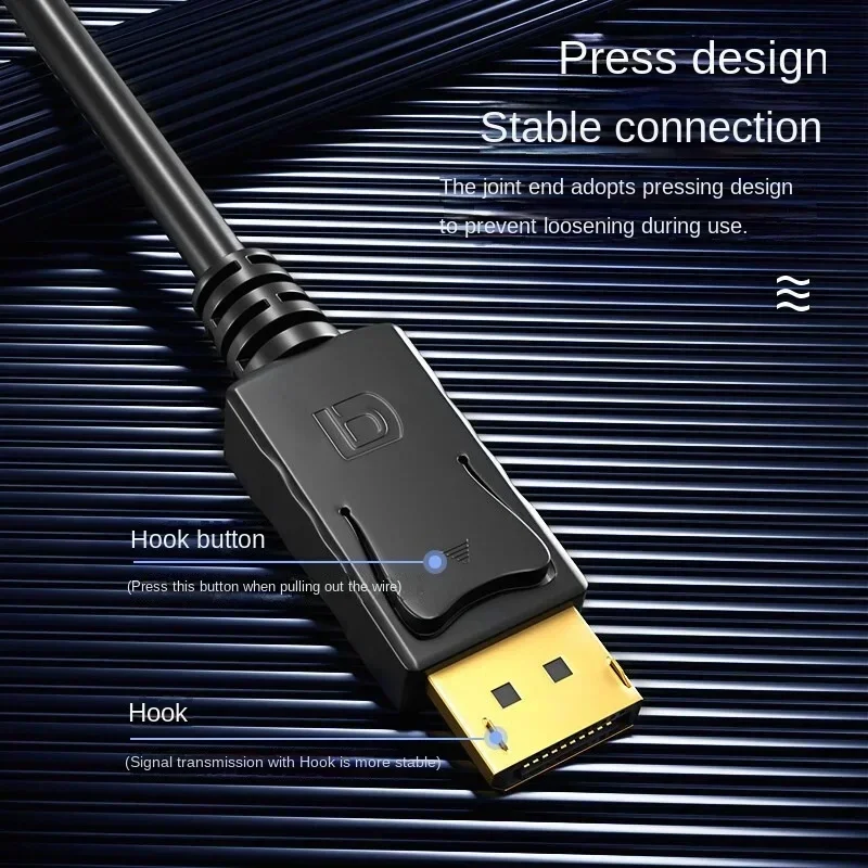Cabo 4k displayport para hdmi, para pc, laptop, hdtv, projetor, monitor, 3m, adaptador dp para hd, porta de exibição, cabo de áudio e vídeo