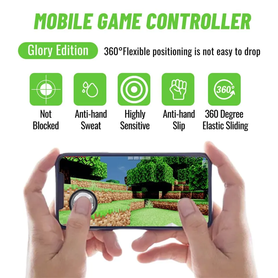 モバイルゲームコントローラーゲームトリガーゲームパッドジョイスティックコントローラー金属ボタンiphone android用