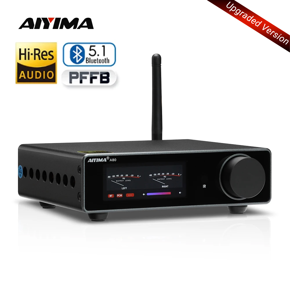 AIYIMA A80 TPA3255 ЦАП Bluetooth PFFB Стереоусилитель мощности 300 Втx2 Класс D 2.0 HiRes Цифровой усилитель с RCA TRS OPT COA USB-входом