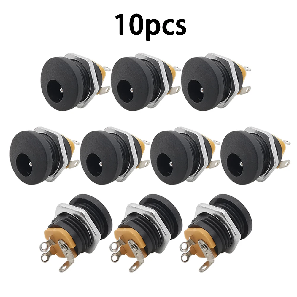 10 Chiếc 9V 12V Tự Làm Đàn Guitar Hiệu Ứng Bàn Đạp Điện DC Đầu Nối Ổ Cắm Cắm Jack 2.1Mm DC-022 Nữ Ổ Cắm Kết Nối Jack Cắm Nhạc Cụ