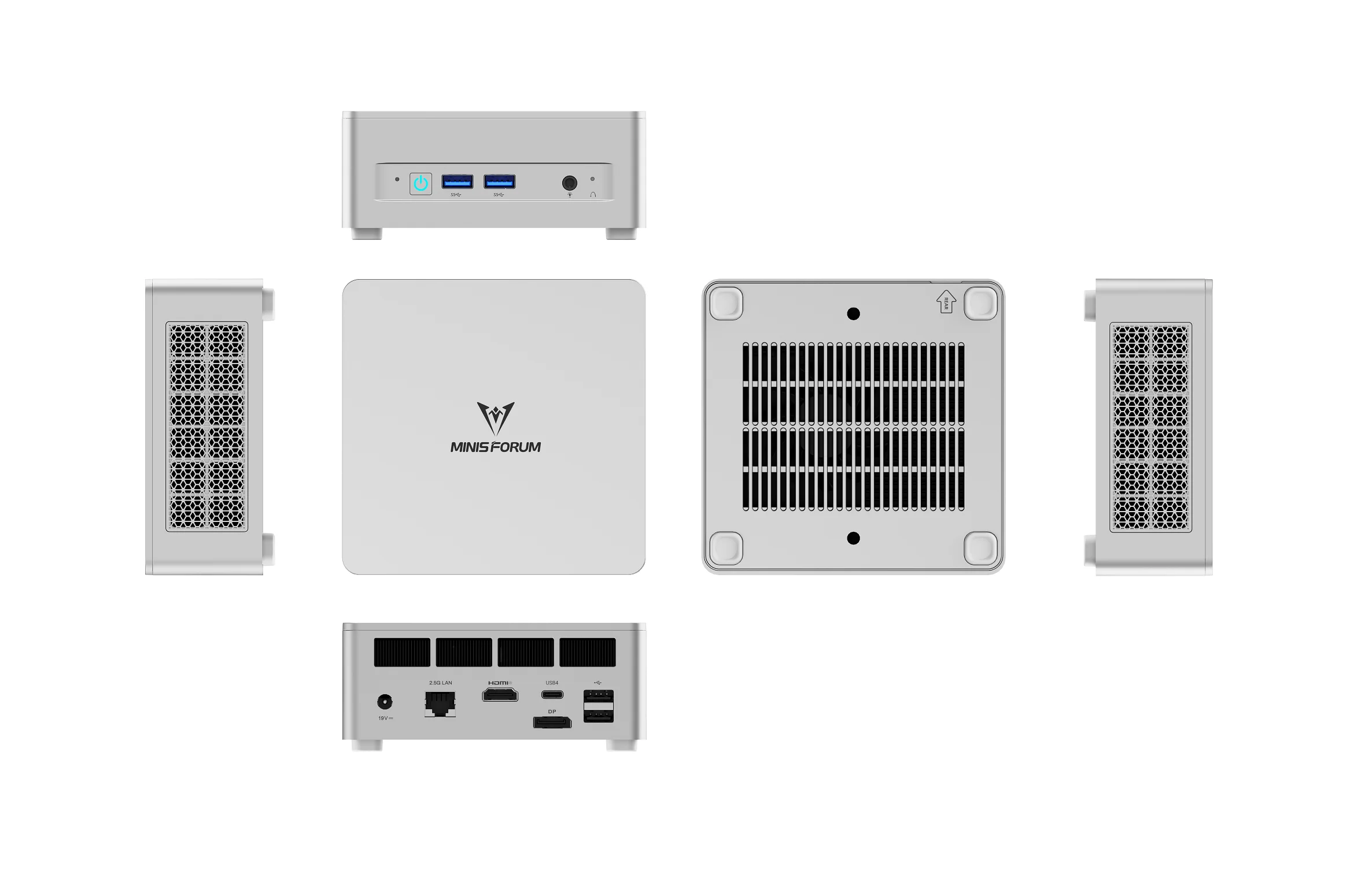 MINISFORUM Mini PC UM750L Slim AMD Ryzen 5 7545U Mini PC Windows 11 Pro LPDDR5 16GB 1TB SSD Obsługa DP WiFi 6E Komputer do gier