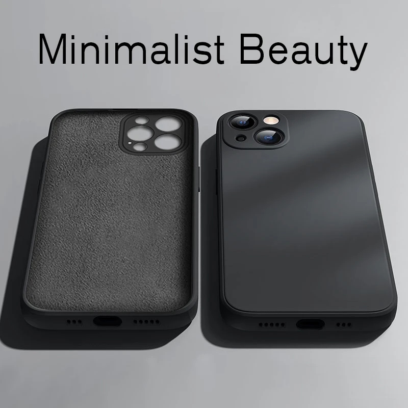 Capa de silicone líquido original de luxo para iPhone 14 13 12 11 Pro Max capa à prova de choque
