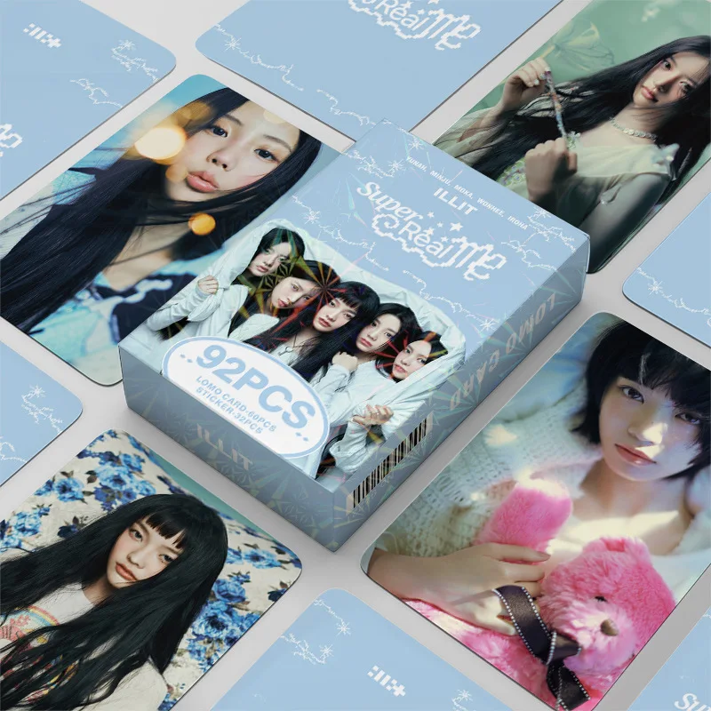 55Pcs ILLIT Idol Girl New Album I’LL LIKE YOU HD Printd Lomo Cards YUNAH MINJU MOKA WONHEE IROHA Photocards Fans Gifts