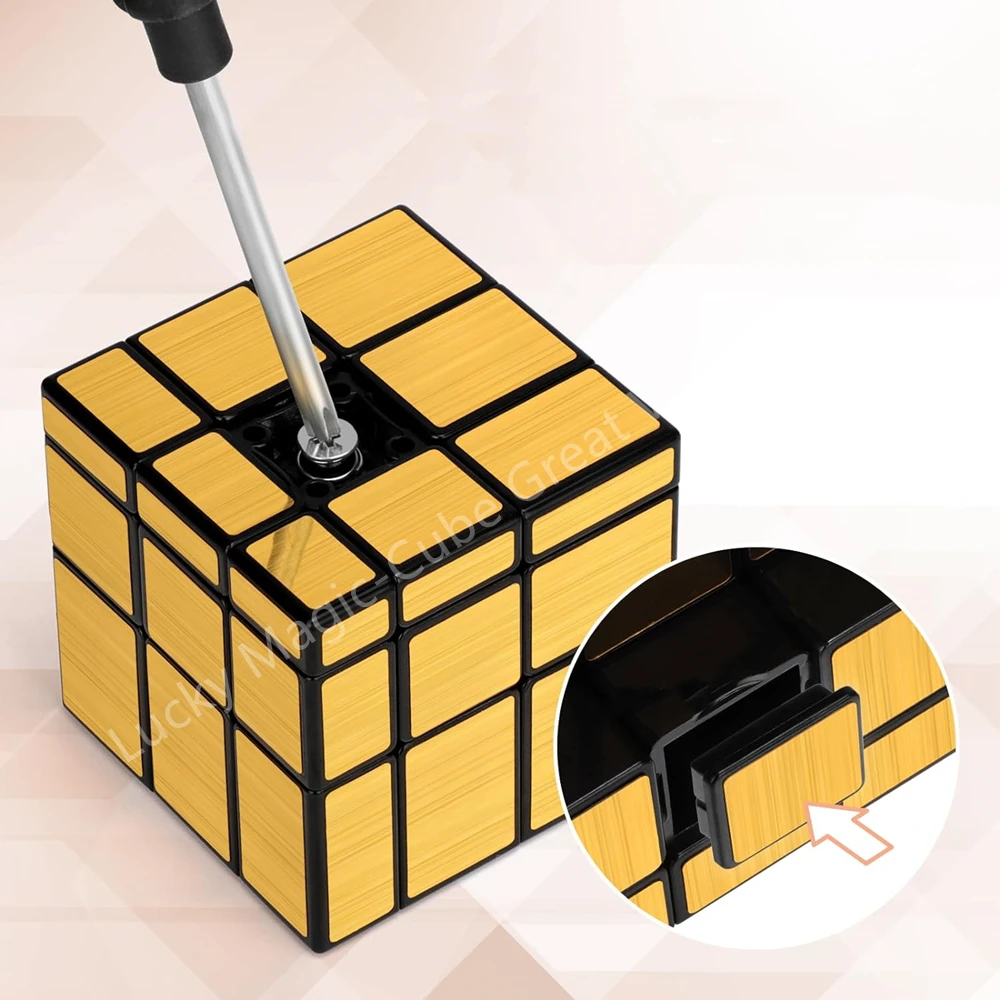 QiYi Multiple Options 2x2/3x3 Mirror Cube Gold Silver Brushed Magic Cube Speed Professional Puzzle Cubo Magico Toys