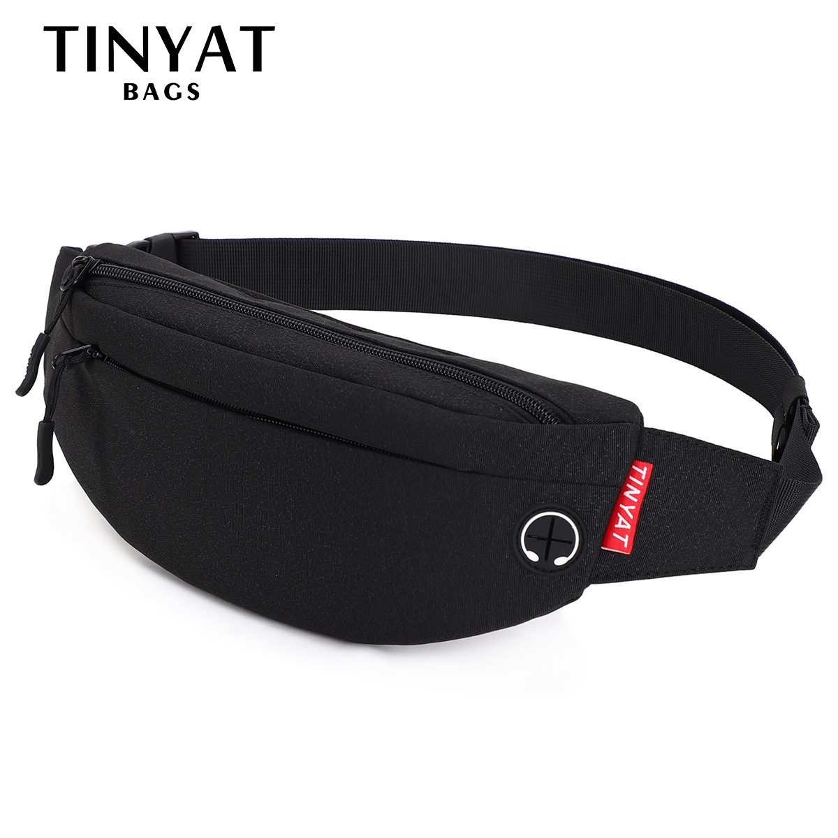 Tinyat bolsa de cintura masculina, bolsa casual grande para cinto de telefone, bolsa de lona feminina para viagem, bolsa de banana, quadril, 4 bolsos