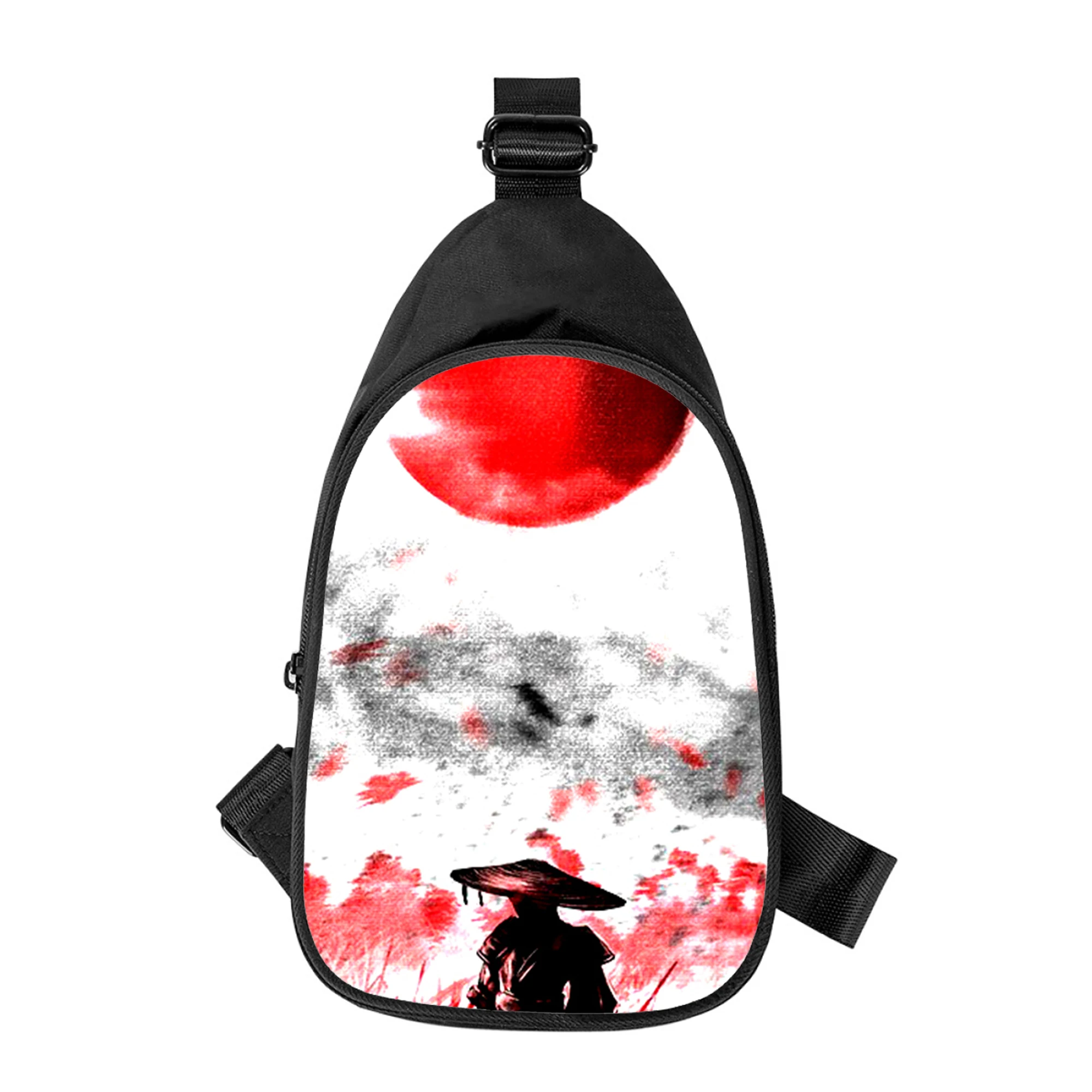 Samurai 3D-Druck neue Männer Kreuz Brusttasche diagonal Frauen Umhängetasche Ehemann Schule Hüft tasche männliche Brust packung