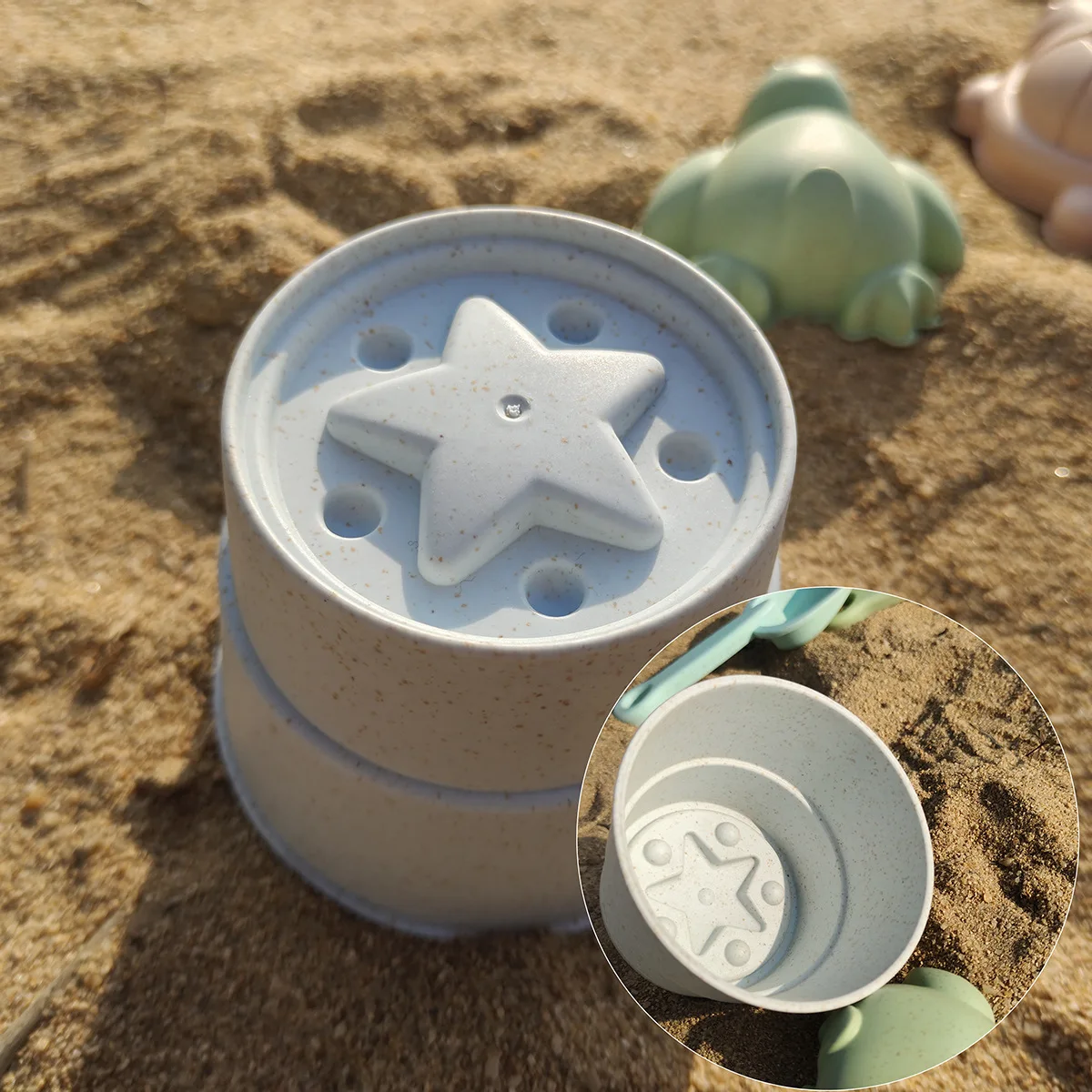 Juego de arena para playa, juego de agua, cubo plegable, juguetes de verano para niños, accesorios de juego al aire libre, Color aleatorio