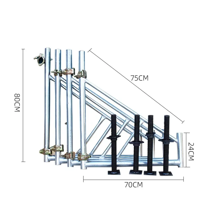 นั่งร้านเหล็กแบบยืดหดได้สำหรับงานก่อสร้าง รุ่น Specialized Production Telescopic Scaffold Safeway Ladder H Frame Scaffolding