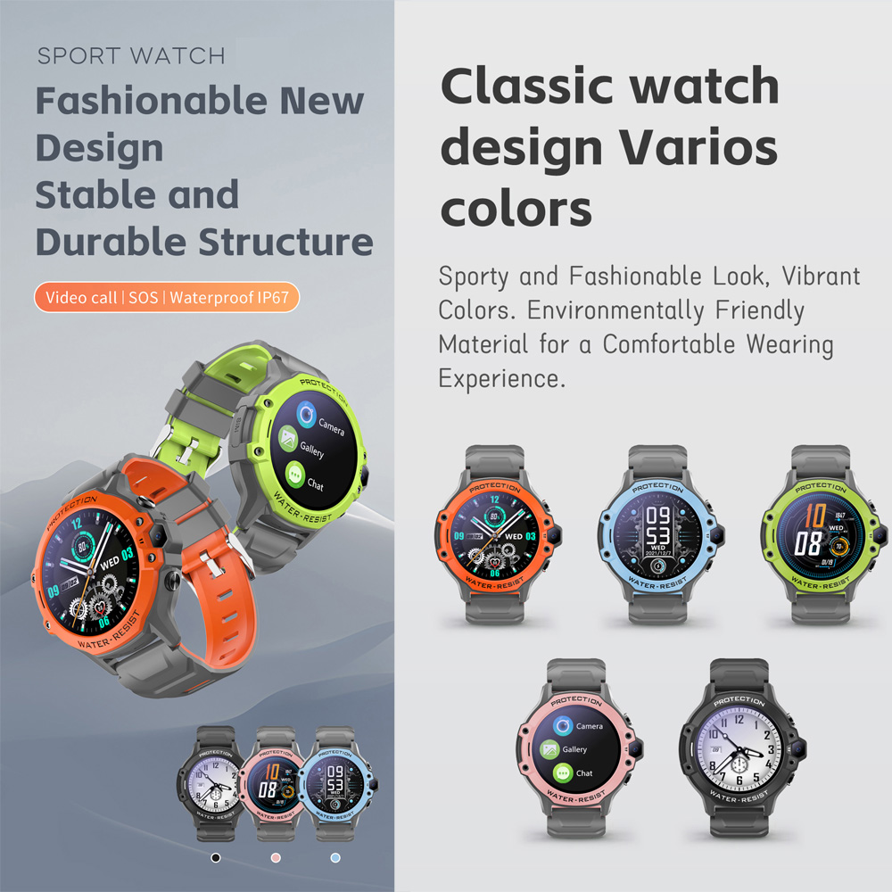 4G เด็กสมาร์ทนาฬิกาโทรศัพท์ GPS LBS WIFI Location SOS Video Call REMOTE Monitor IP67 กันน้ํา Smartwatch นาฬิกาเด็ก 2024