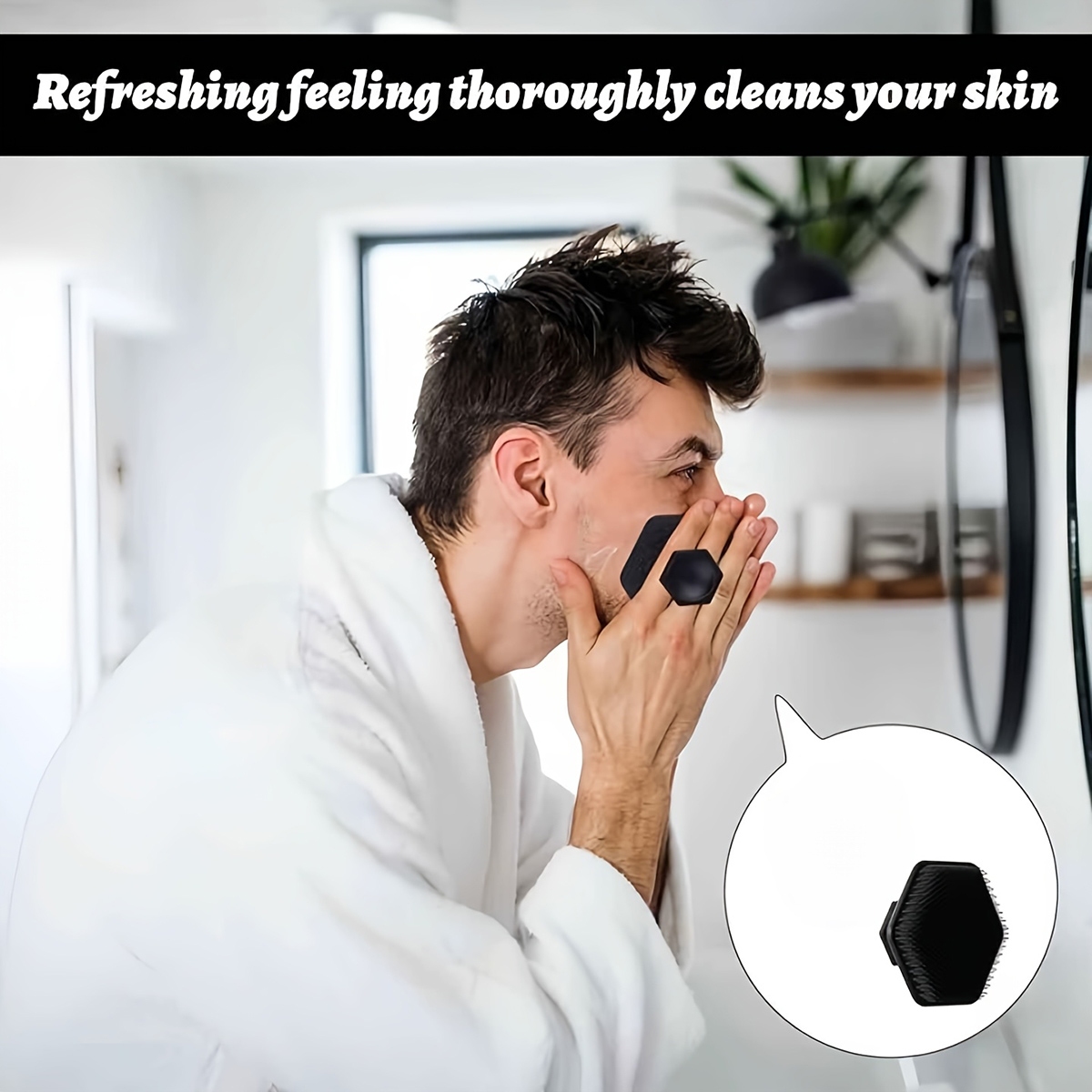 4-teiliges Badebürsten-Set. Weiche Silikon-Badebürste mit rutschfestem Griff, leicht zu reinigen und zu spülen, perfekt für den Einsatz im Bad