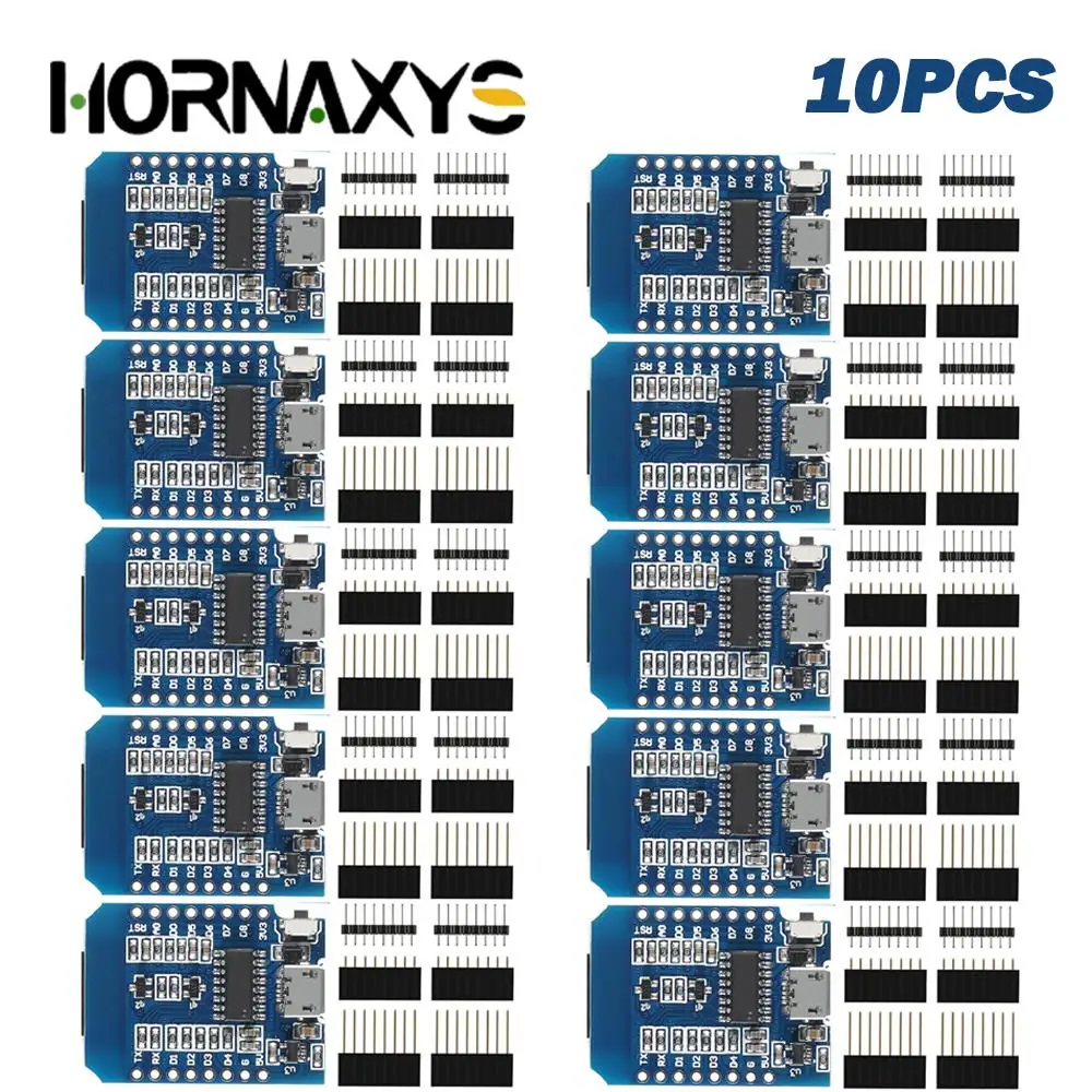 1-10PCS WeMos D1 Mini ESP8266 ESP-12F ESP12 Module WiFi Development Board TYPE-C Micro USB 3.3V Digital Pin For Arduino