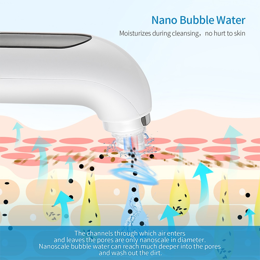 Microbulle dissolvant de points noirs petite bulle Machine de nettoyage du visage Cycle d'eau aspiration sous vide pores nettoyeur de points noirs soins de la peau