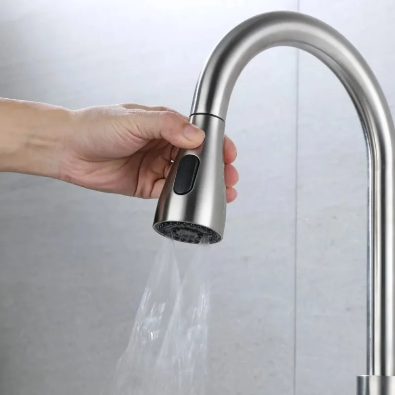 For 1/2" Connection Kitchen Pull Out Faucet Sprayer Nozzle 3 Modes ABS Water Saving Bathroom Basin Sink Shower Spray Head