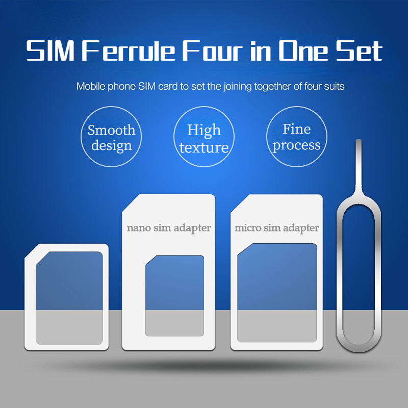 4 In 1 変換 Nano SIM カードからマイクロ標準アダプターコンバーターセット Iphone 用 Samsung Xiaomi 4G LTE USB ワイヤレスルーター