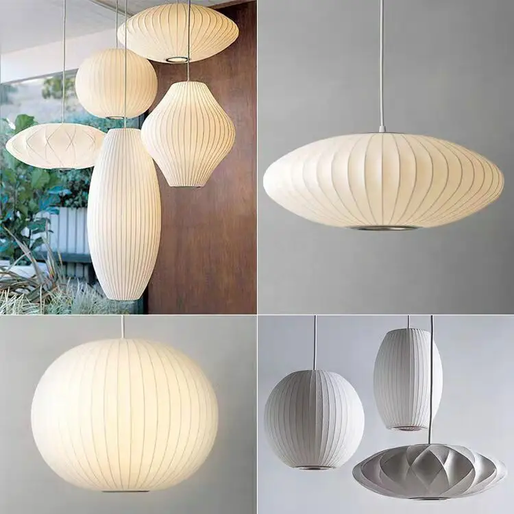 Lampu gantung Led sutra minimalis Nordic, lampu gantung perlengkapan lampu gantung
