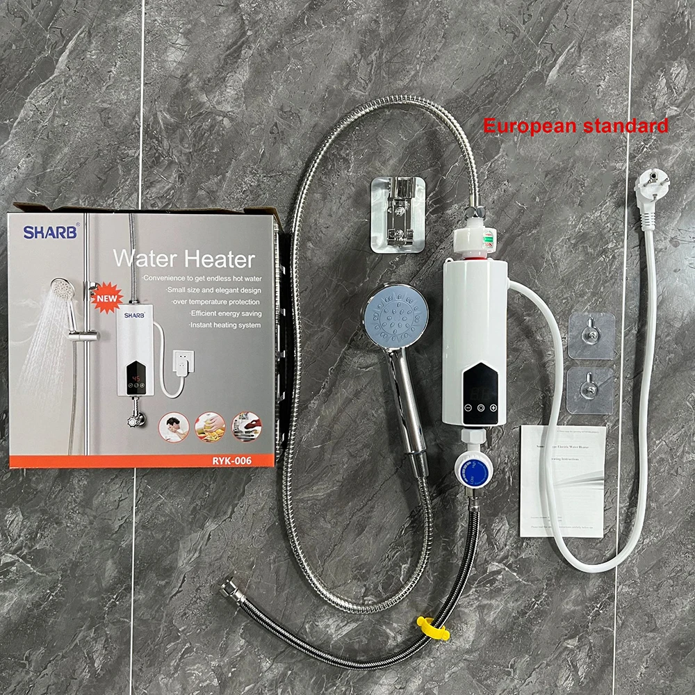 タンクレス-インスタント給湯器,5500W,220v, 110v,キッチン,家庭,バスルーム,シャワー,高速高温液晶ディスプレイ用