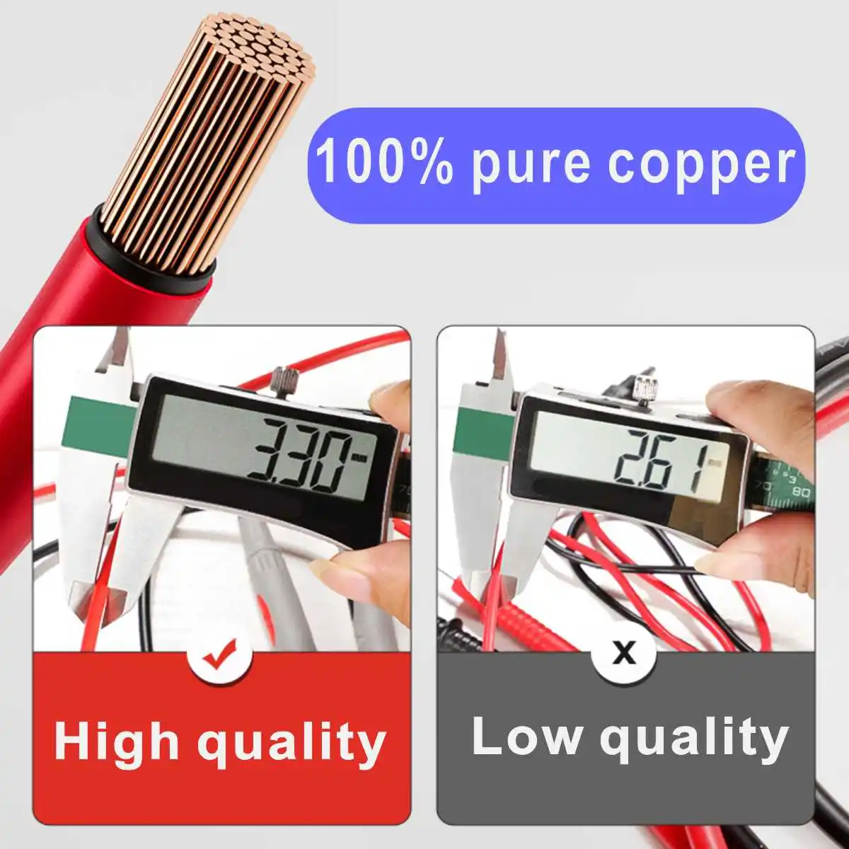 Línea de prueba de sonda multímetro Cables de prueba de multímetro 1000 V/20 A (punta especial chapada en oro)
