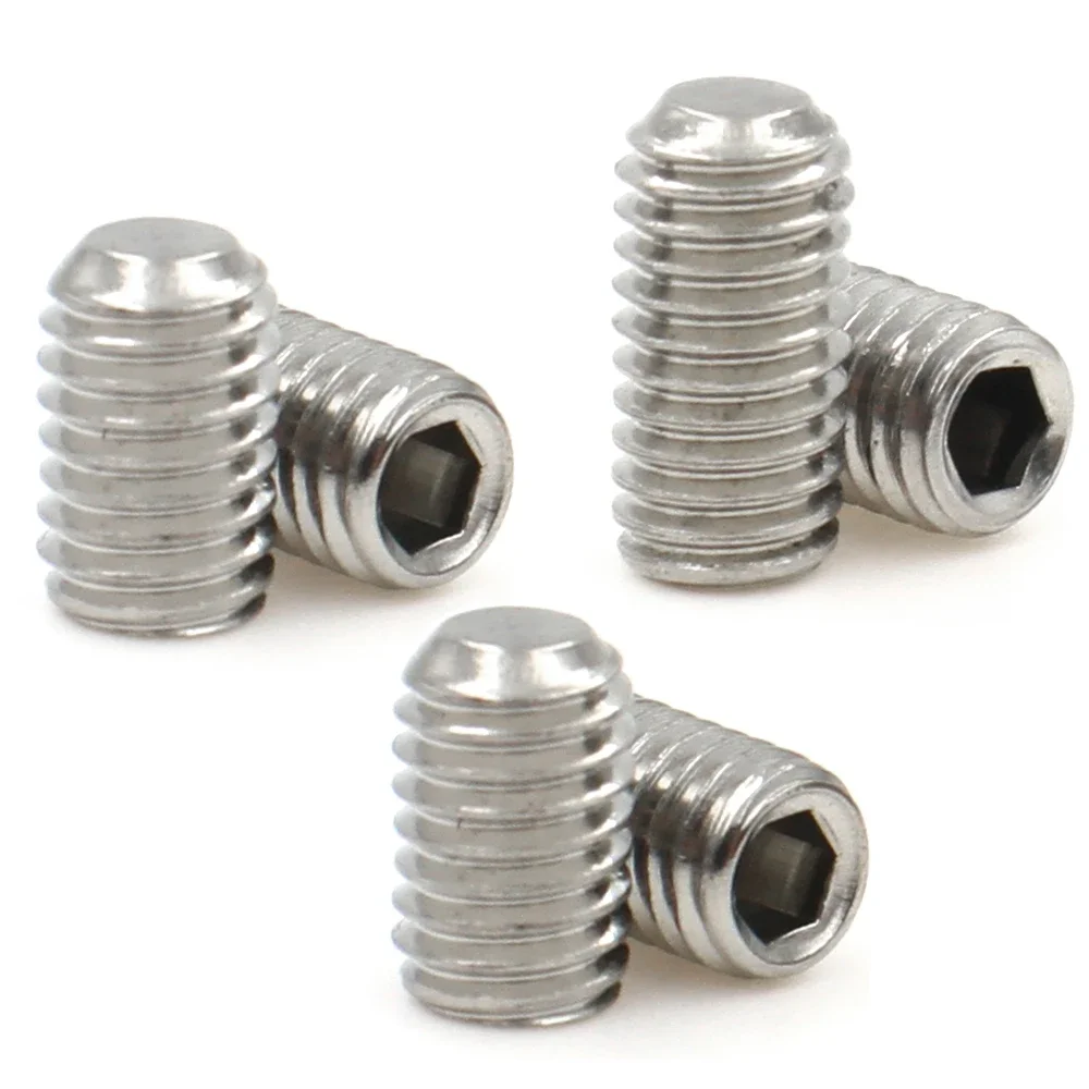 10 pçs m1.6 m2 m3 m4 m5 m6 m8 m10 304 aço inoxidável hex soquete conjunto parafuso copo ponto din916 sem cabeça hexágono soquete grub parafusos