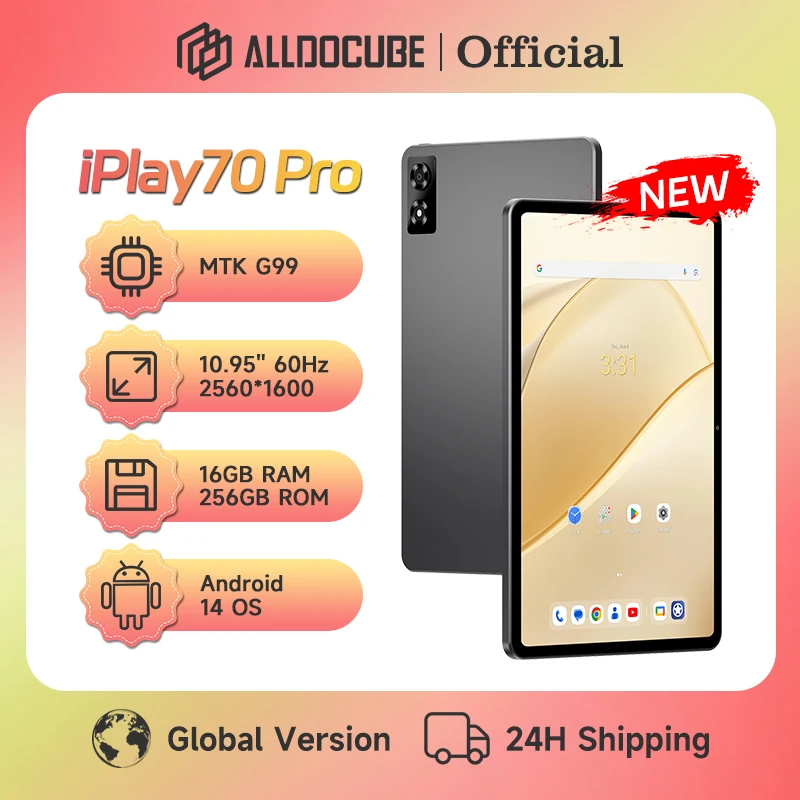 ALLDOCUBE iPlay70 Pro Tablet Helio G99 10,95'' 2,5K Display Android 14 16GB/18GB RAM 256GB ROM LTE 7000mAh Tablet