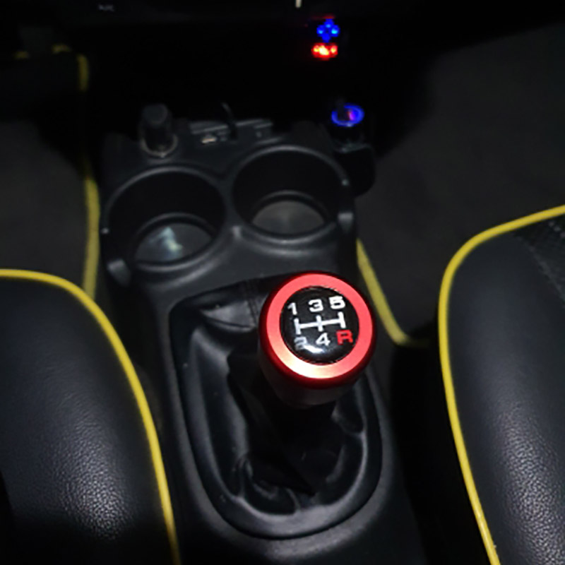 ユニバーサル 5 速マニュアルトランスミッション短焦点ギアシフトノブヘッド 7 センチメートルスタイリッシュなアルミシフターレバーギアシフターヘッド