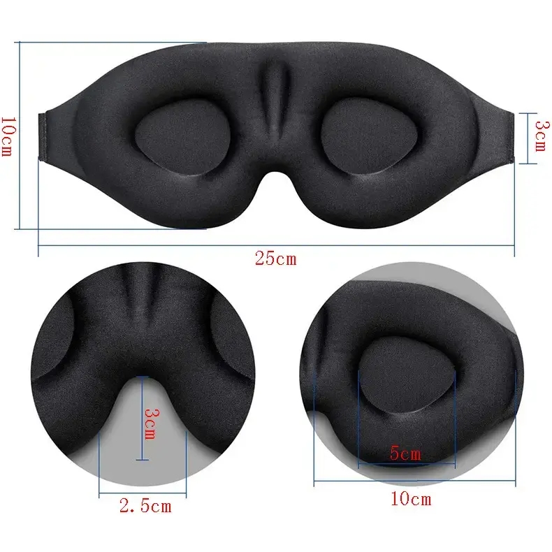 3D Sleeping Mask Block Out Light Sleep Mask For Eyes Soft Sleeping Aid Eye Mask for Travel Eyeshade Night Breathable Slaapmasker