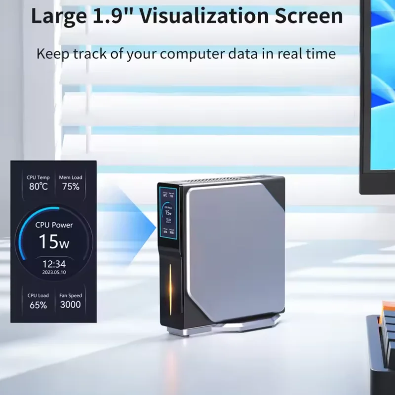 Четырехъядерный процессор Intel Twin Lake N150 S1 12-го поколения Win 11 Pro 16 ГБ DDR4 1 ТБ SSD WIFI6 BT4.2 Dual Gigabit LAN 4K HD Gaming/Office PC