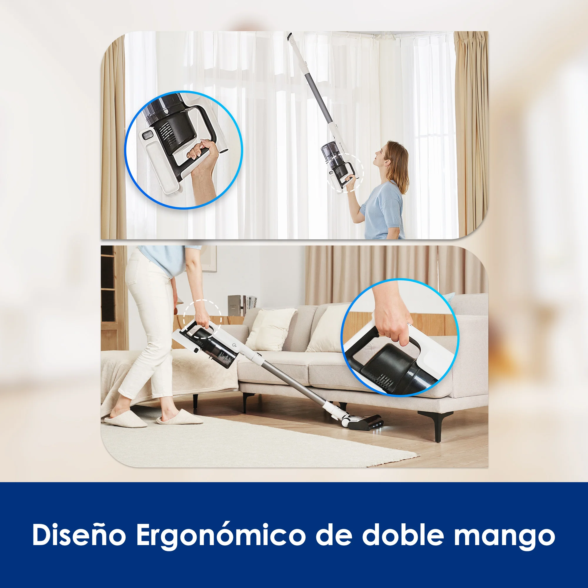 Tineco aspiradora de varilla inalámbrica A30S, tiempo de ejecución de 60 minutos, cubo de basura de 1L, cepillo sin enredos, faro LED PureCycle Tech