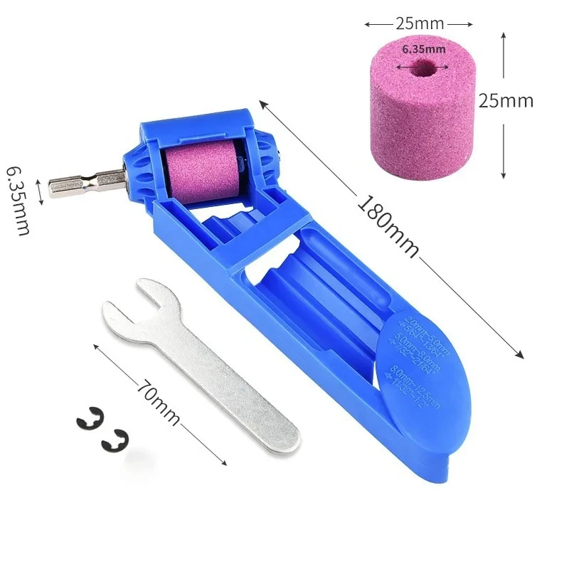 SenNan 2.0-12.5mm Portable Drill Bit Sharpener Corundum Grinding Wheel Bit Tool Twist Drill Bit Sharpening Machine Hand Tool Set