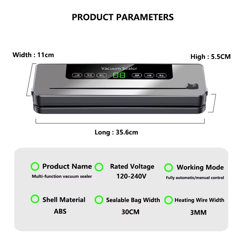 Xiaomi-sellador al vacío Mijia, apertura de sellado automático, doble uso, paquete de frescura de compresión de alimentos, máquina pequeña de escritorio para el hogar