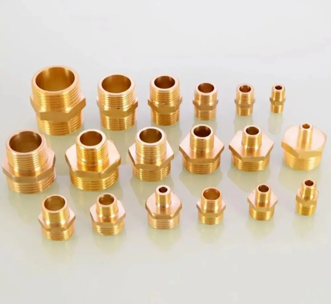 1/8 "1/4" 3/8 "1/2" 3/4 "1" BSPT NPT macho reductor de pezón hexagonal adaptador de conector de instalación de tubería de latón agua Gas propano hogar jardín