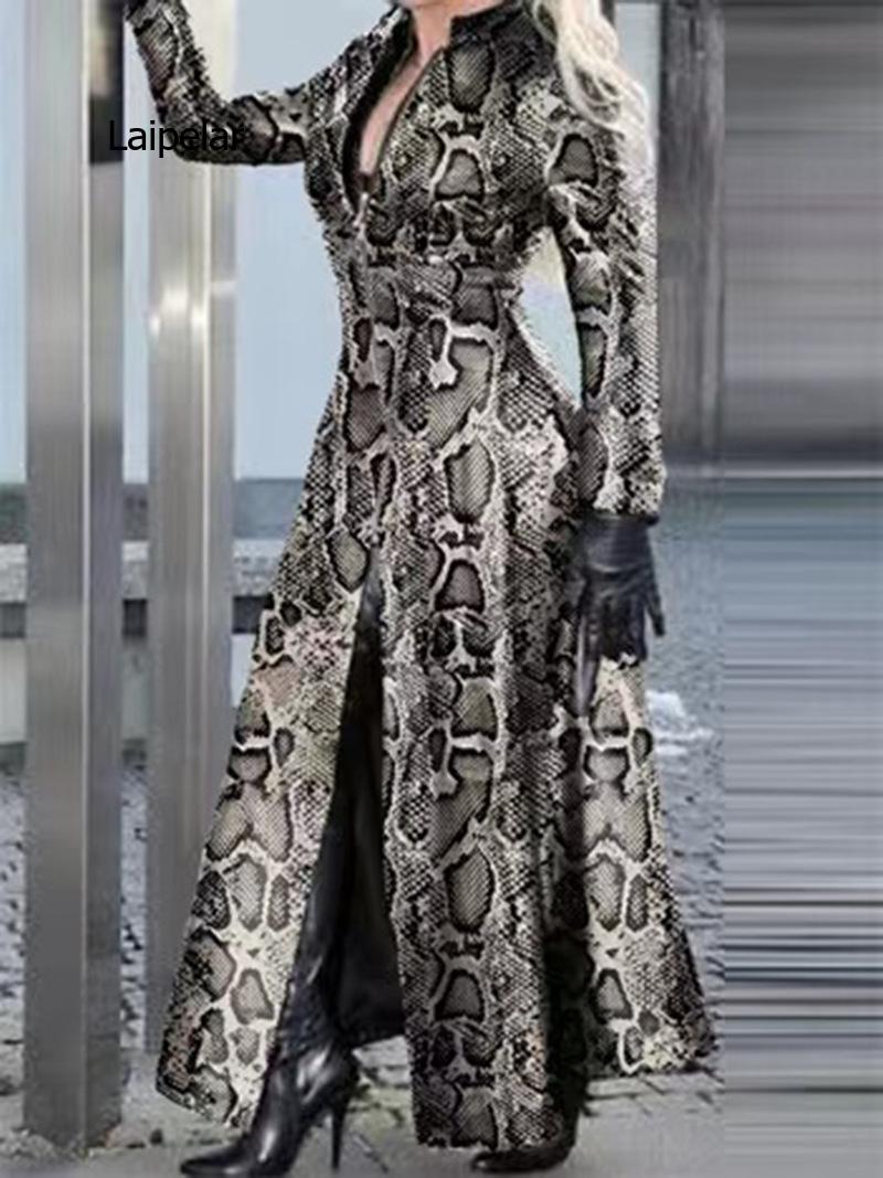 Zipper PU Langarm Graben Mantel für Wome 2021 Herbst Mode Neue Stehkragen Lange Faux Leder Mantel Frauen Hohe qualität