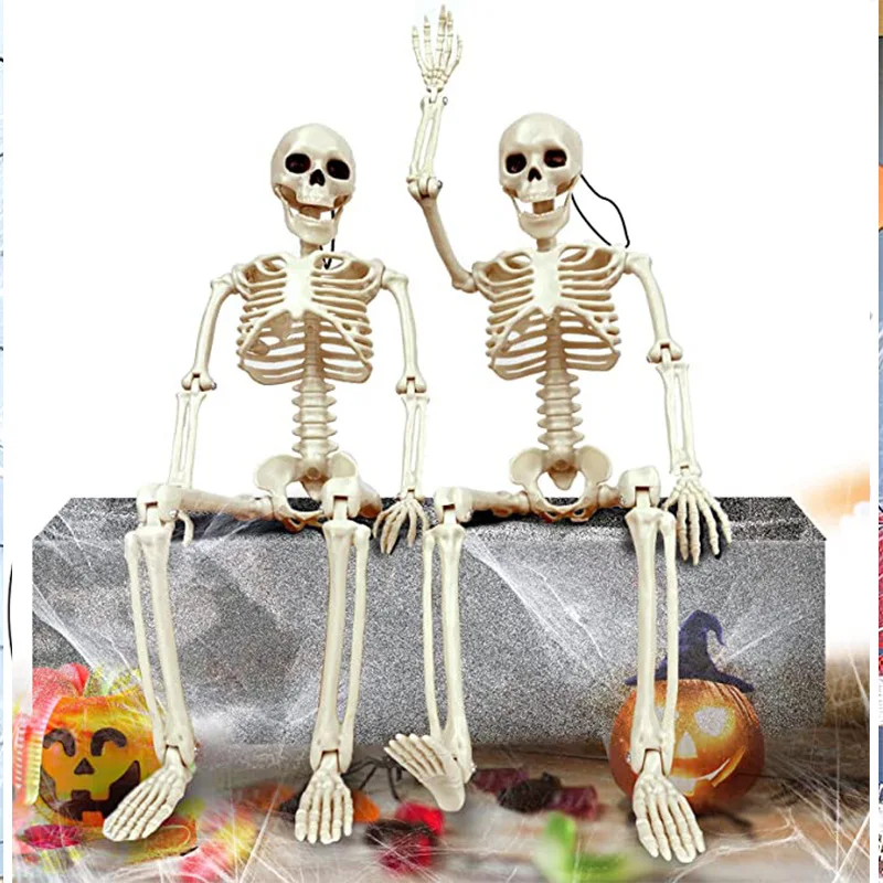 1 PC Happy Halloween Modeling Humanoid Skeleton ตกแต่ง Props บ้านผีสิงบ้านห้องนอนระเบียงตกแต่ง DIY อุปกรณ์