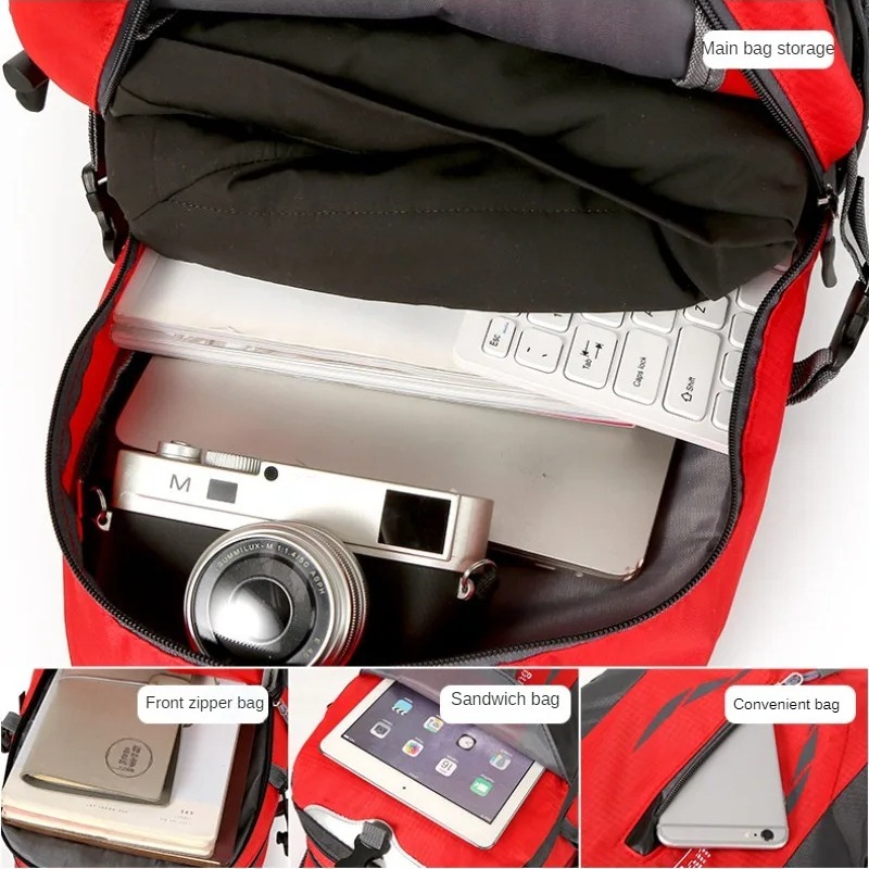 Mochilas de viaje impermeables de nailon de calidad para hombre, bolsas de viaje para escalar, senderismo, mochila escolar para deportes al aire libre, mochila para hombre y mujer