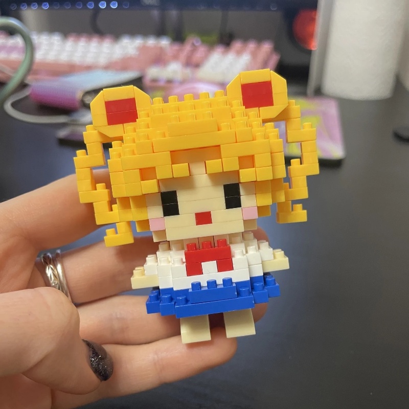 Disney Anime princesse blocs de construction point Mickey Mouse mini jouet d'action figurines blocs jouets briques assembler jouets enfants cadeaux