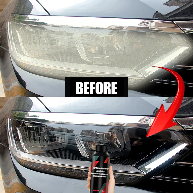 ไฟหน้ารถฟื้นฟูชุดขัดไฟหน้า Scratch Remover ซ่อมทําความสะอาดวางลบออกซิเดชันไฟหน้าภาษาโปลิชคํา Liquid