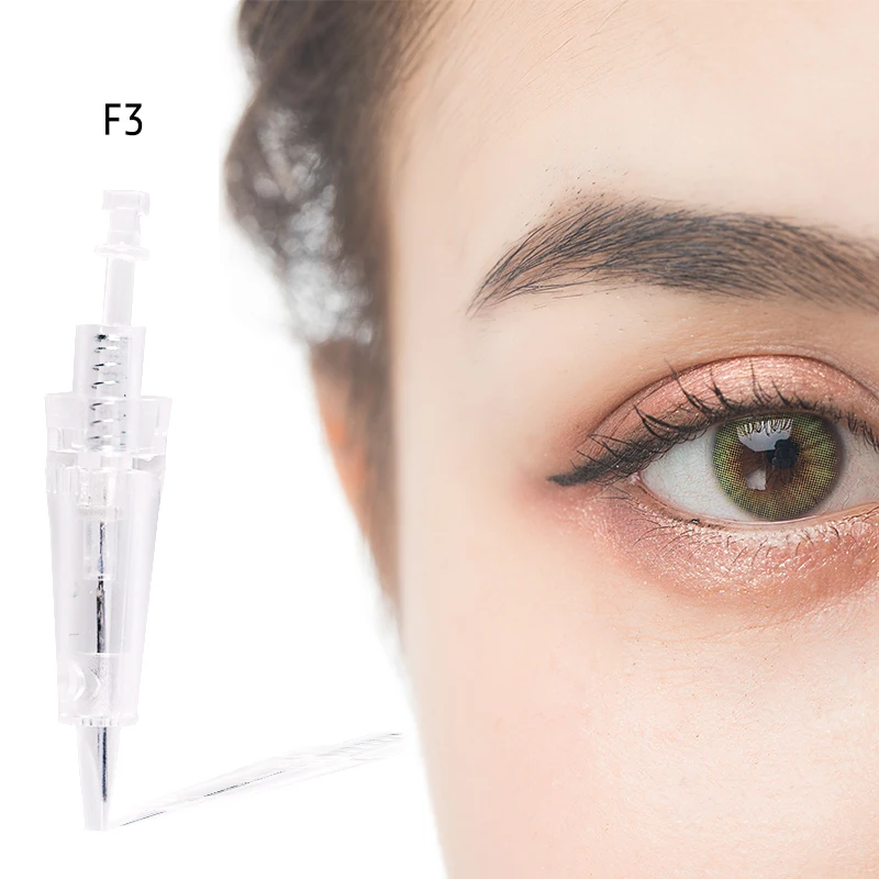20pcs Bayonet Micro เข็มเข็ม R1/R2/R3/R5/R7/F3/F5 /F7 สําหรับ Micropigmentation Tattoo แต่งหน้า Eyebrow Lip Derma เครื่องมือ