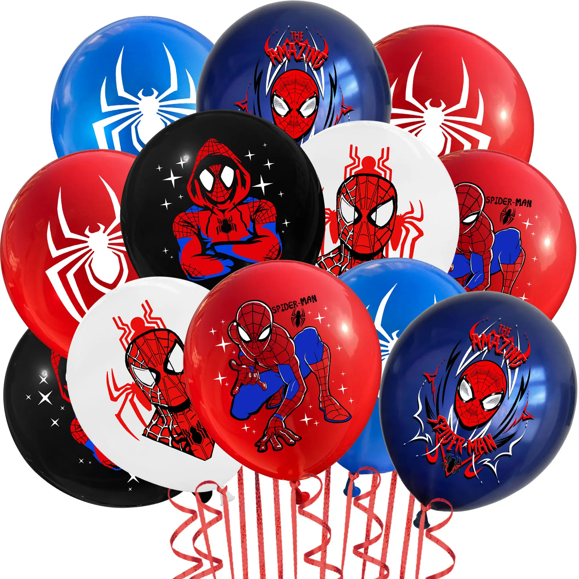 10/30 Uds. Vengadores Spiderman Globos de látex de 12 pulgadas Globos de aire decoraciones para fiesta de cumpleaños para niños juguetes para chico Baby Shower fiesta Supp
