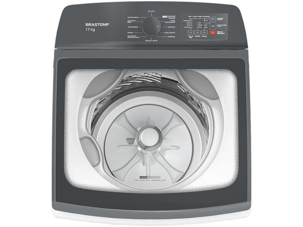 Lavadora de Roupas Brastemp 17kg Cesto Inox 12 Programas de Lavagem Branca BWK17 - 110V