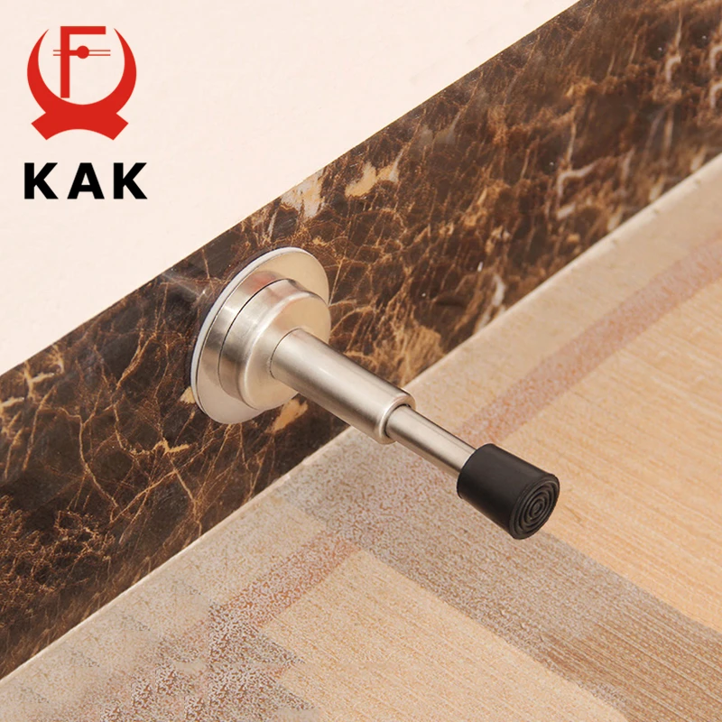 KAK Edelstahl-Türstopper, nicht stanzbar, hydraulischer Pufferdämpfer, Wandschutz, Wandmontage, Gummi-Türstopper, Türbeschläge