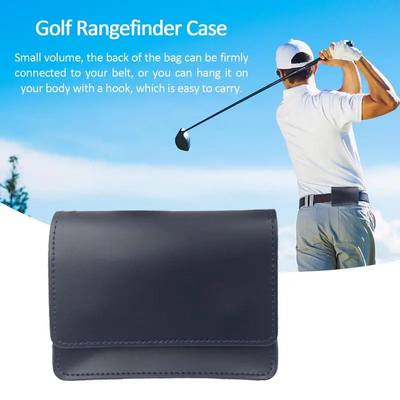 Golf Rangefinder Storage Bag Portable Golf PU Leather Laser Distance Meter Case Carry Small Bag With Soft Inner Lining For Golf