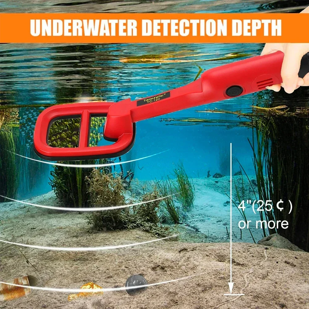 TC-120 Hand Gehouden Metalen Zoeker Metaaldetector Puls Pinpointer Inductie Duiken Schat Waterdichte Metaaldetector