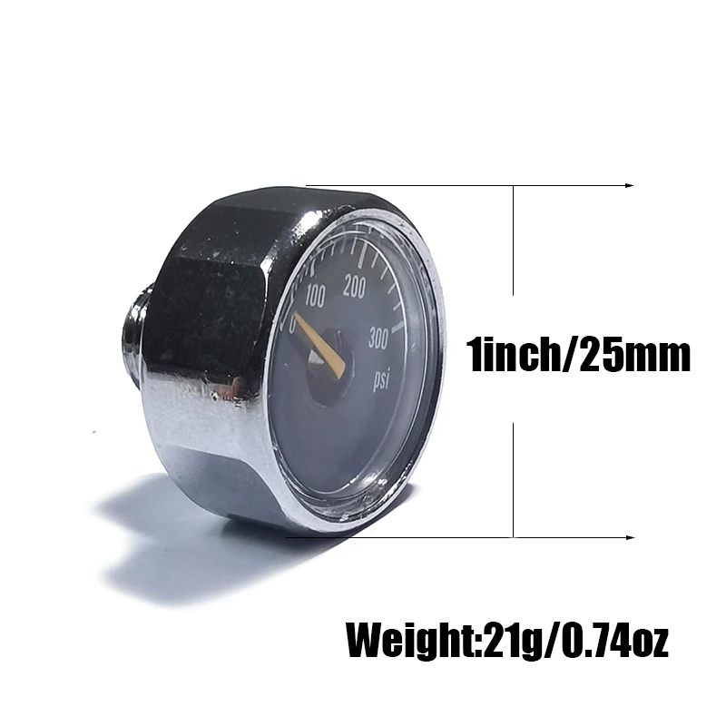 มินิ 25 มม./1 นิ้ว 300psi Manometer Gauge 1/8NPT ดําน้ําอุปกรณ์ปีนเขา