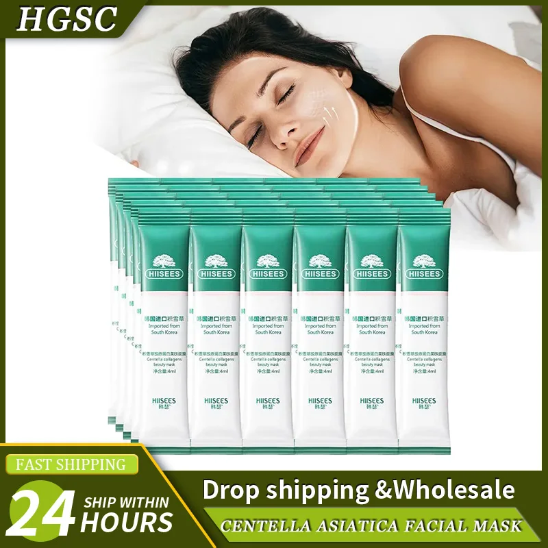 30 pçs centella colágeno dormir máscaras faciais cuidados com a pele anti rugas anti-envelhecimento hidratante máscara facial coreano produtos de cuidados com a pele