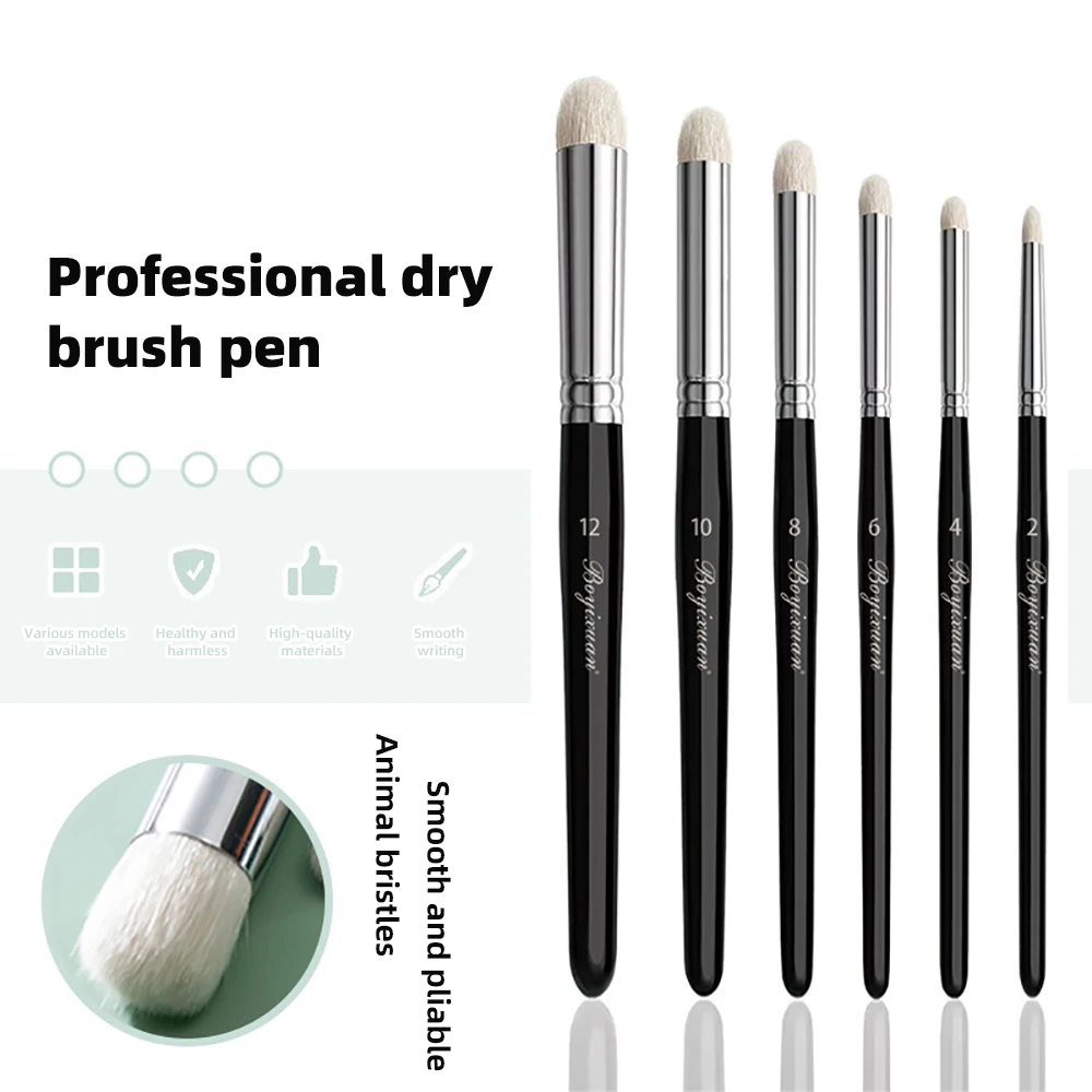 3/6pcs Dry Brush Painting Goat Hair Professional Miniature Paint Brush Set for Art Acrylic Watercolor Micro Detailing Drybrush