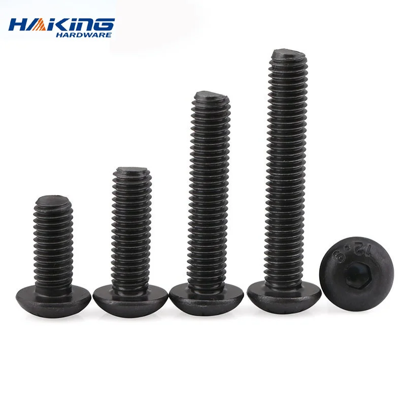 5-50 Con ISO7380 M2 M2.5 M3 M4 M5 M6 M8 304 A2 Vòng Thép Không Gỉ Hoặc Đen 10.9 cấp Lục Giác Ổ Cắm Nút Đầu Allen Bu Lông Ốc Vít