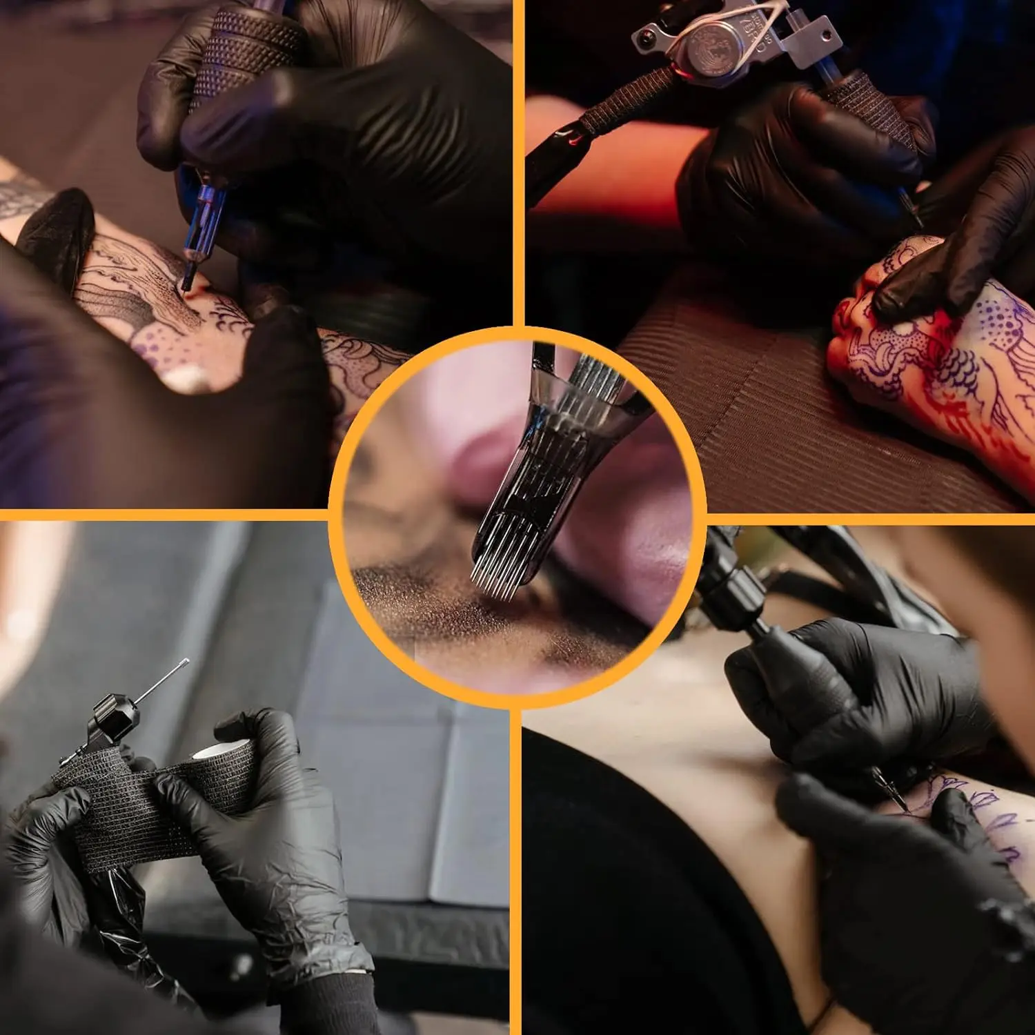 100/50/10 sztuk sterylizowane igły do ​​tatuażu RL RS M1 RM igła do tatuażu do maszynki do makijażu permanentnego